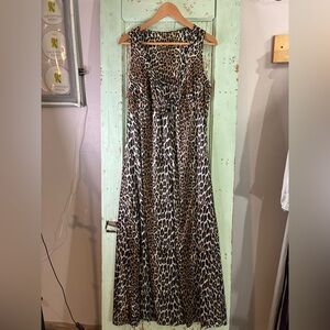 VTG women’s cheetah Print Maxi slip Dress